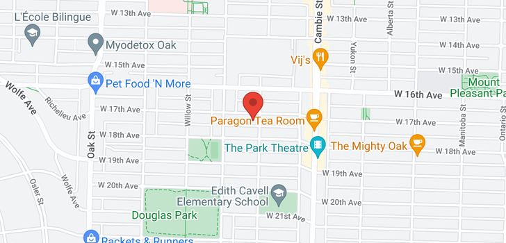 map of 618 W 17TH AVENUE